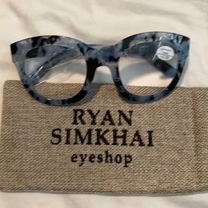 BLUE TORTOISE +3.00 reading glasses. Never used.